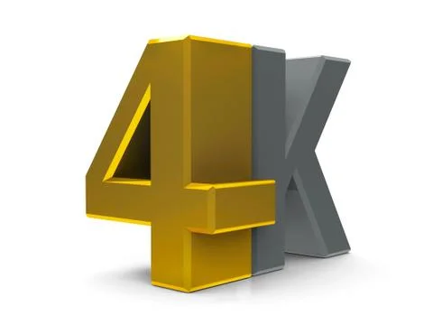 4K icon isometry Stock Illustration