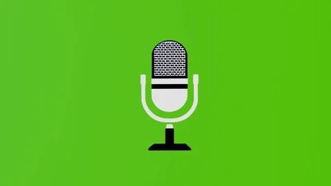 4k icon of a stationary microphone isolated on a green screen Stock Footage 287997586
