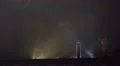 4k Illuminated rain over police building 4k or 4k+ Resolution