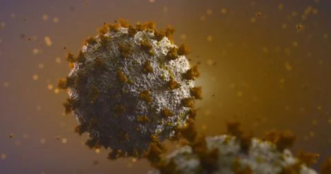 4k image of 3d made coronavirus (COVID-19) Stock Illustration