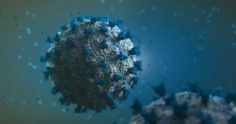 4k image of 3d made coronavirus (COVID-19) Stock Illustration