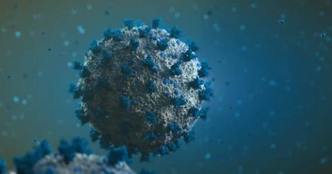 4k image of 3d made coronavirus (COVID-19) Stock Illustration