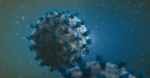4k image of 3d made coronavirus (COVID-19) Stock Illustration