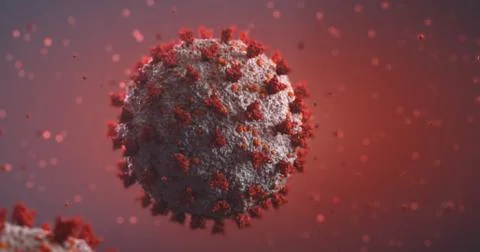 4k image of 3d made coronavirus (COVID-19) Stock Illustration