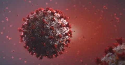 4k image of 3d made coronavirus (COVID-19) Stock Illustration