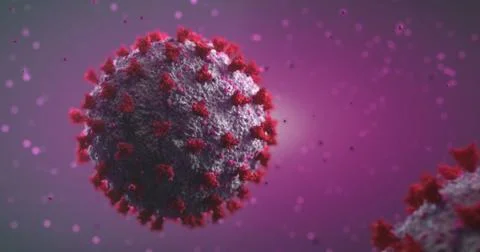 4k image of 3d made coronavirus (COVID-19) Stock Illustration