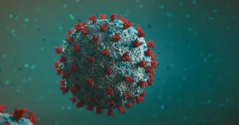 4k image of 3d made coronavirus (COVID-19) Stock Illustration