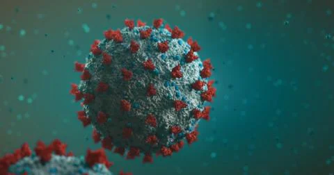 4k image of 3d made coronavirus (COVID-19) Stock Illustration