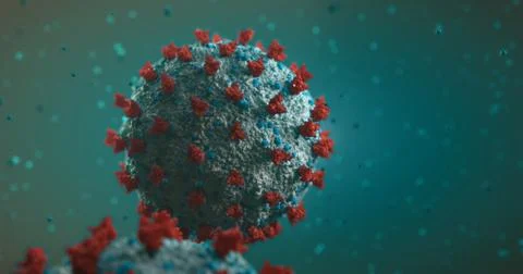 4k image of 3d made coronavirus (COVID-19) Stock Illustration