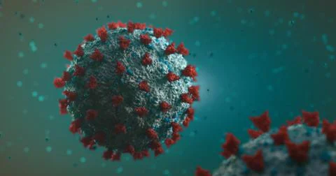 4k image of 3d made coronavirus (COVID-19) Stock Illustration