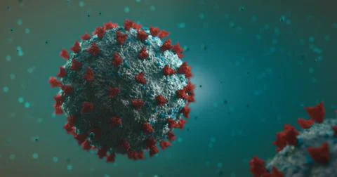4k image of 3d made coronavirus (COVID-19) Stock Illustration