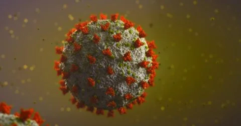 4k image of 3d made coronavirus (COVID-19) Stock Illustration