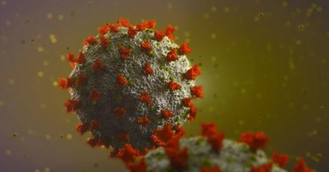 4k image of 3d made coronavirus (COVID-19) Stock Illustration
