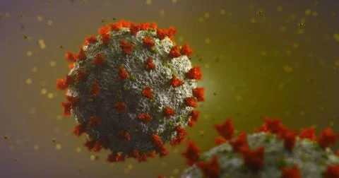 4k image of 3d made coronavirus (COVID-19) Stock Illustration