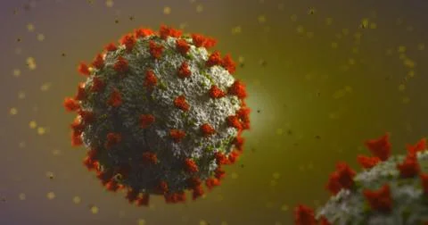 4k image of 3d made coronavirus (COVID-19) Stock Illustration