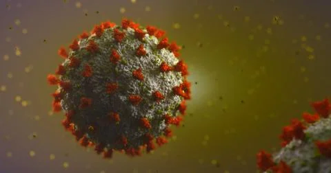 4k image of 3d made coronavirus (COVID-19) Stock Illustration
