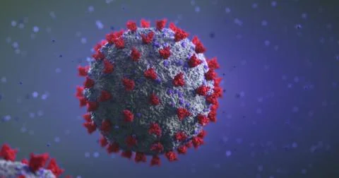 4k image of 3d made coronavirus (COVID-19) Stock Illustration