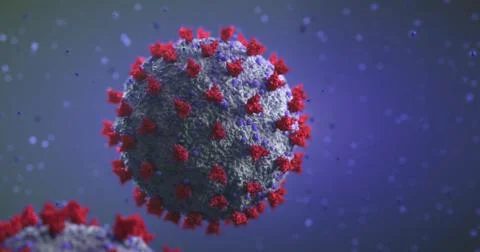 4k image of 3d made coronavirus (COVID-19) Stock Illustration