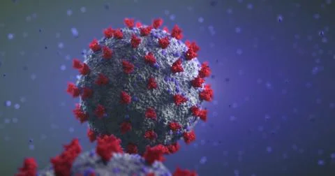 4k image of 3d made coronavirus (COVID-19) Stock Illustration