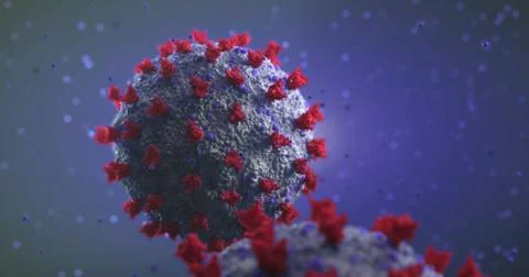 4k image of 3d made coronavirus (COVID-19) Stock Illustration