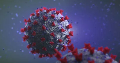 4k image of 3d made coronavirus (COVID-19) Stock Illustration