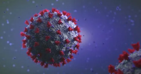4k image of 3d made coronavirus (COVID-19) Stock Illustration