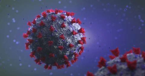 4k image of 3d made coronavirus (COVID-19) Stock Illustration