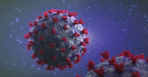 4k image of 3d made coronavirus (COVID-19) Stock Illustration
