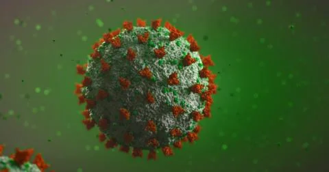 4k image of 3d made coronavirus (COVID-19) Stock Illustration
