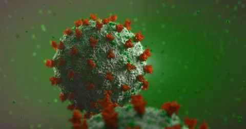 4k image of 3d made coronavirus (COVID-19) Stock Illustration