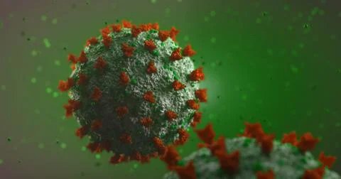 4k image of 3d made coronavirus (COVID-19) Stock Illustration