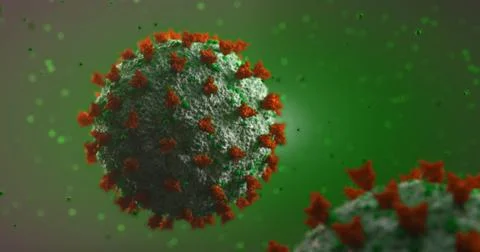 4k image of 3d made coronavirus (COVID-19) Stock Illustration