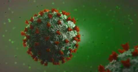 4k image of 3d made coronavirus (COVID-19) Stock Illustration