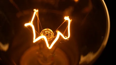4K - Incandescent lamp. macro Stock-Footage 125432384
