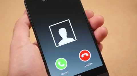 4K Incoming Call Notification Alert On Smartphone Screen Stock Footage 65822324