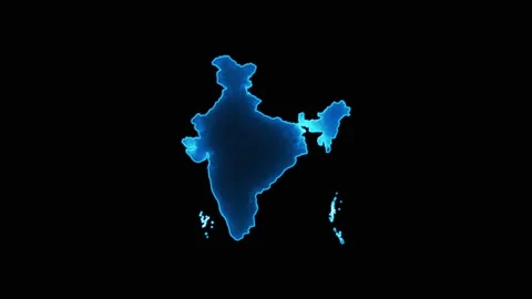 4k india map glow Vídeos de archivo 287112368