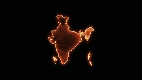 4k india map glowing Vídeos de archivo 287112423