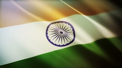 4k India National flag wrinkles Stock Video Pond5