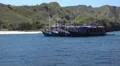 4k Indonesian tourist tours boats at sunny islands in Flores Sea 4k or 4k+ Resolution