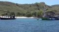 4k Indonesian tourist tours boats at sunny islands in Flores Sea 4k or 4k+ Resolution