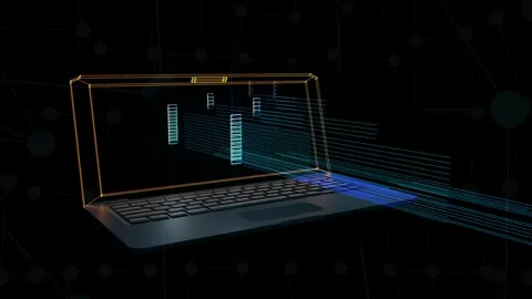4K Information Computing Technology Background 3D Rendering Stock Footage 301641582