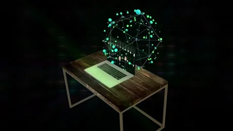 4K Information Computing Technology Background Animated Video Stock Footage 304282147
