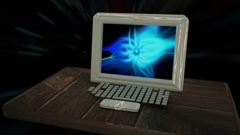 4K Information Laptop Technology Background 3D Rendering Stock Footage 301641396