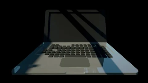 4K Information Laptop Technology Background 3D Rendering Stock Footage 301642877