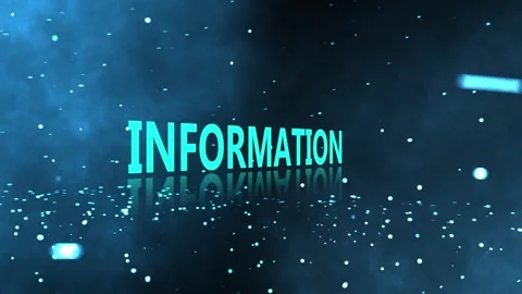 4k information Text Reveal Animation with Colorful Glow Stroke Effect Blue .. Stock Footage 332582373