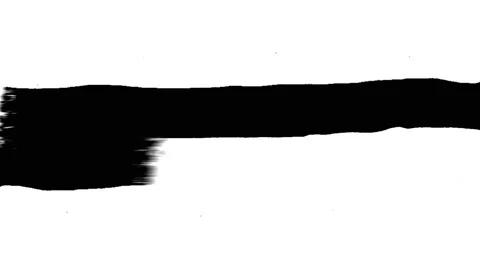 4K ink paint white brush stroke transition animation. More elements in our portf Stock Footage 203946573