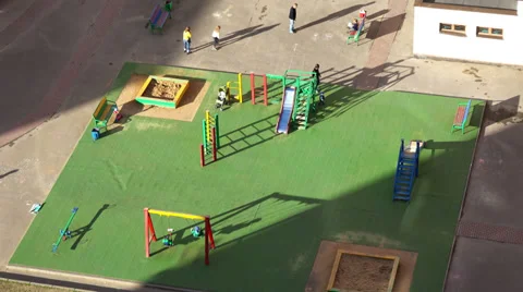 4K Inner yard playground Stock-Footage 38001113
