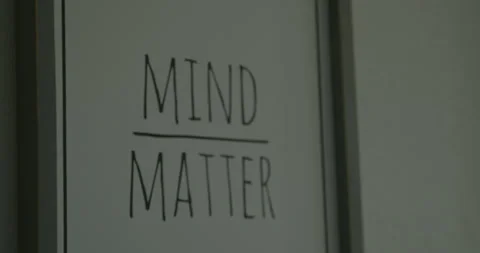 4K Inspirational frame on wall Mind over Matter 02 Stock Footage 149383679