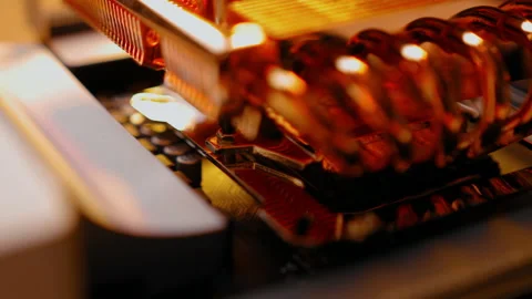 4K  Install Cooler Screw down Clos Up Shot Stock Footage 161263058