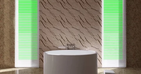 4k. The interior of the bathroom. Hygiene items. Stock Footage 73377387